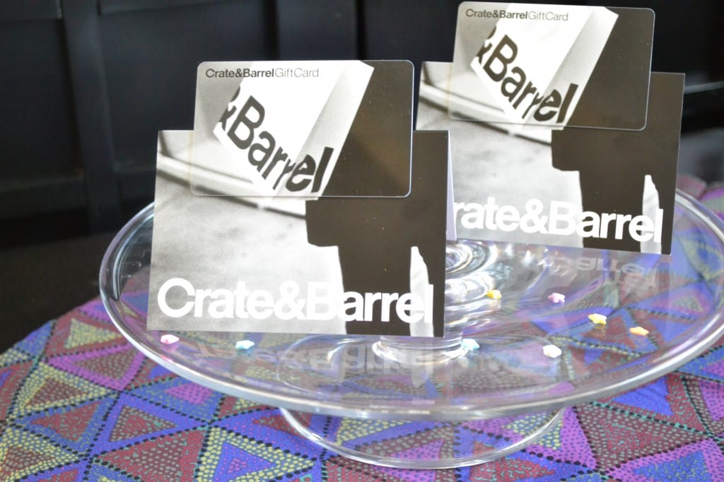 Two $50 Crate & Barrel Gift Cards = Two Amazing Winners!