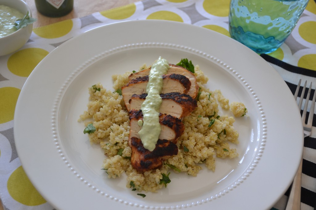 Blackened Chicken with Cilantro Lime Quinoa