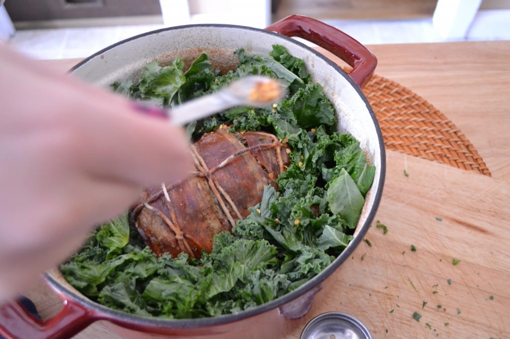 Add the red pepper flakes