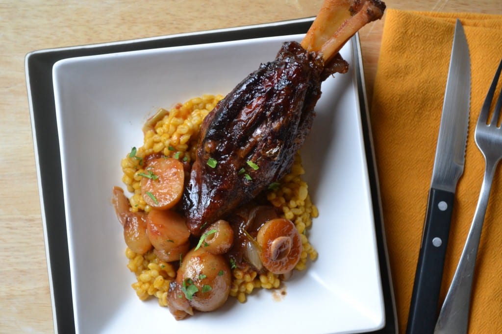 Lamb Shank Stew over Barley