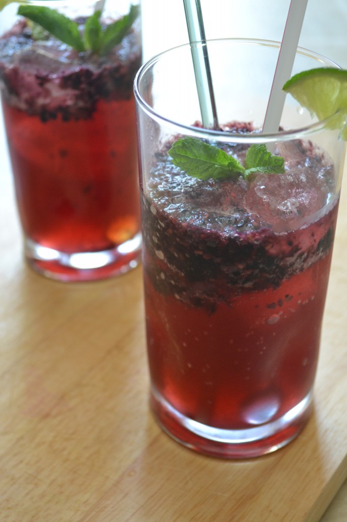 Black and Blue Ginger Cocktail
