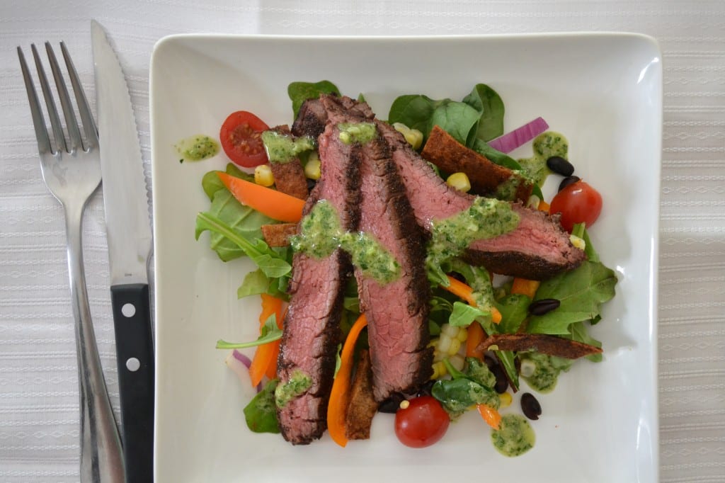 Mole Rubbed Flank Steak Salad
