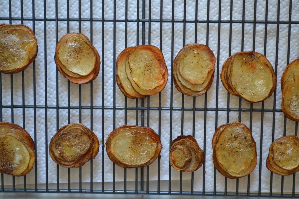 Let the potatoes drain and cool