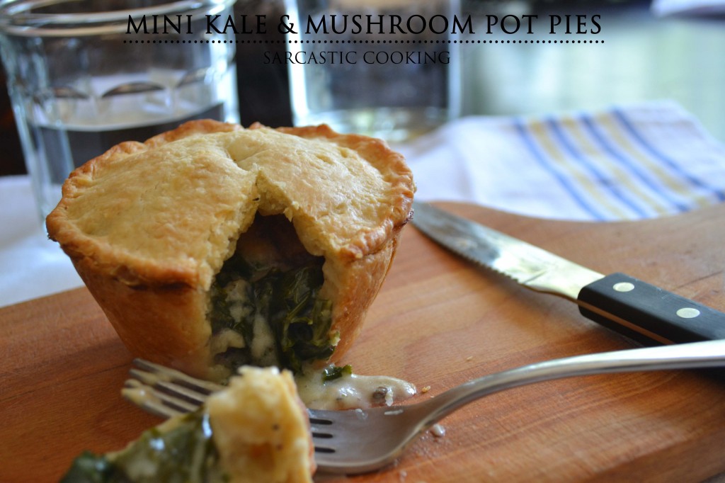 mini kale & mushroom pot pies