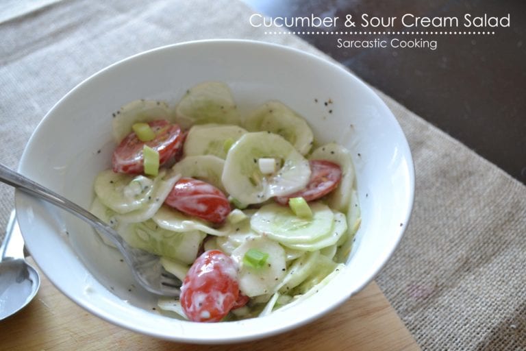 Cucumber & Sour Cream Salad Sarcastic Cooking