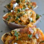 Twice Baked Loaded Sweet Potatoes