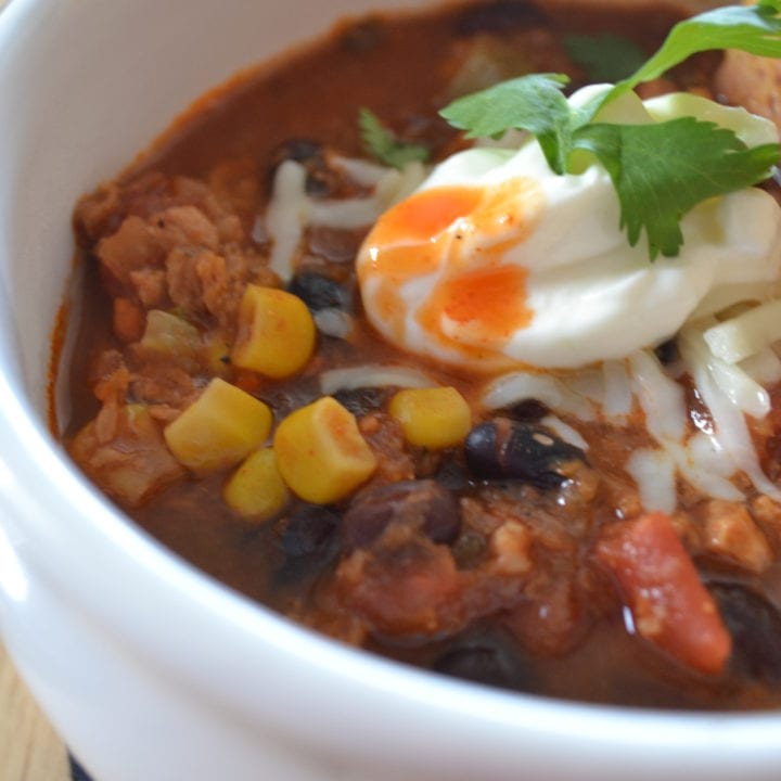 Vegetarian Crockpot Black Bean & “Chorizo” Soup Sarcastic Cooking