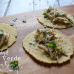 Crockpot Salsa Verde Chicken Tacos