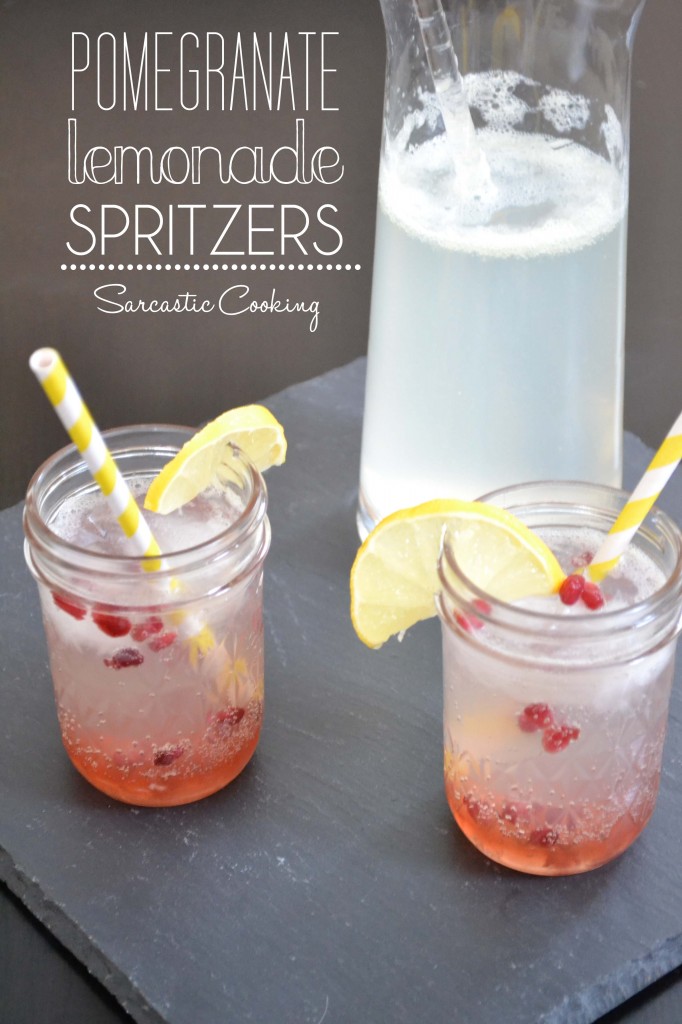 pomegranate lemonade spritzers