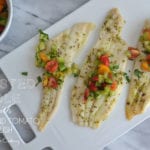 Roasted Sole with Celery and Tomato Relish