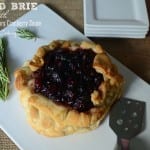 Baked Brie with Balsamic Rosemary Cranberry Sauce