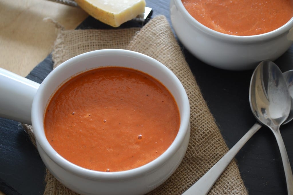 Creamy Roasted Red Pepper Blender Soup - Sarcastic Cooking