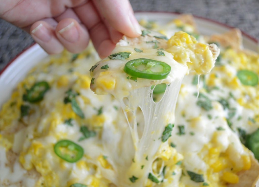 Sweet Corn Queso Fundido Nachos | Sarcastic Cooking