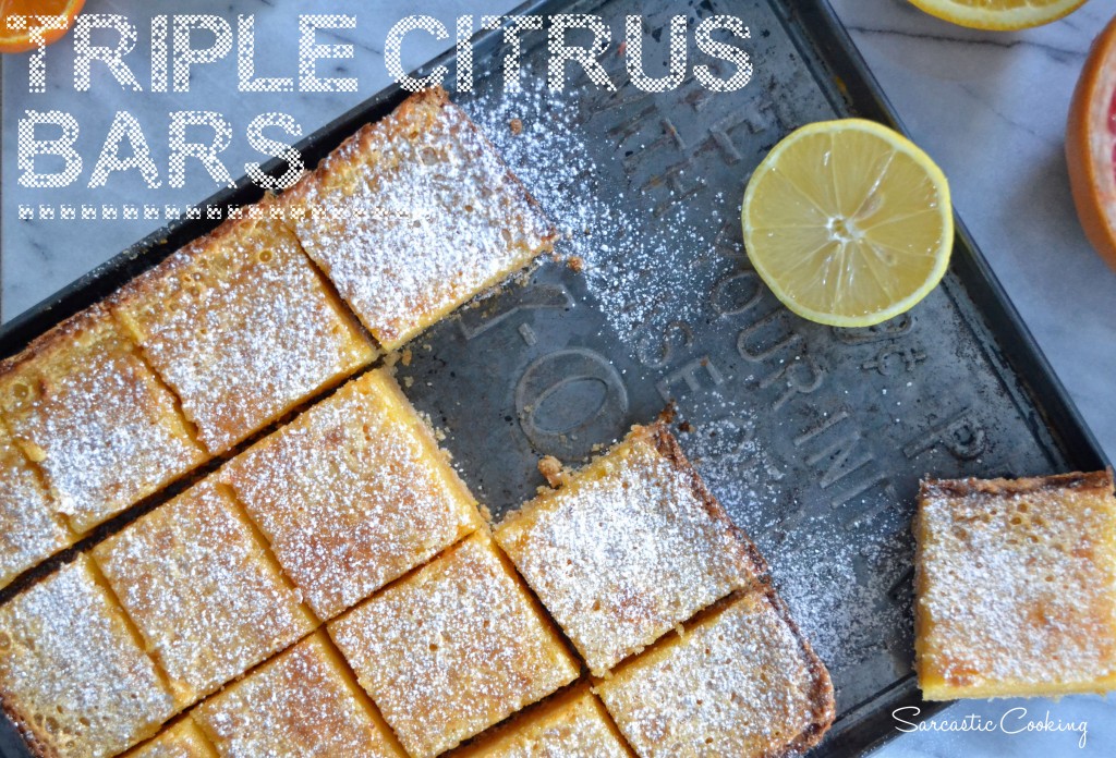 Triple Citrus Bars | Sarcastic Cooking