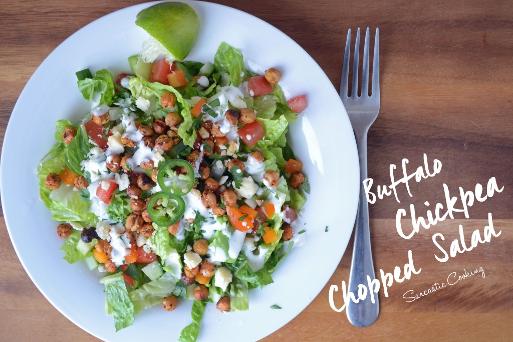 Buffalo Chickpea Chopped Salad | Sarcastic Cooking