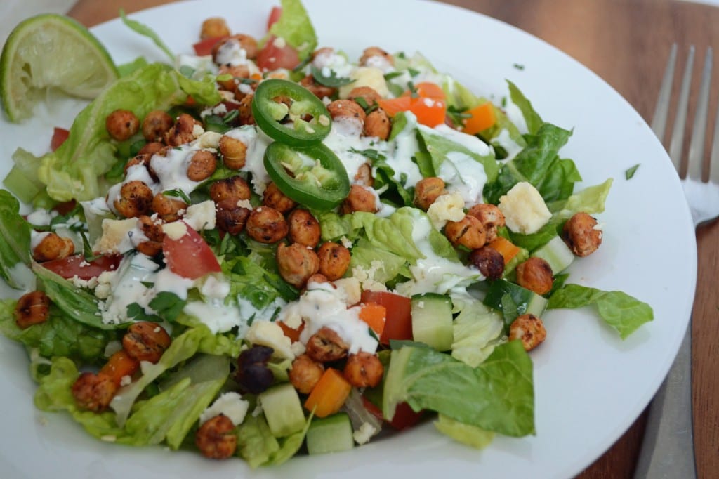 Roasted Buffalo Chickpea Chopped Salad | Sarcastic Cooking