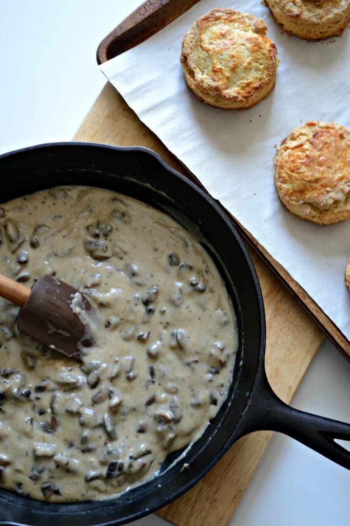 Buttermilk Biscuits and Mushroom Gravy Sarcastic Cooking