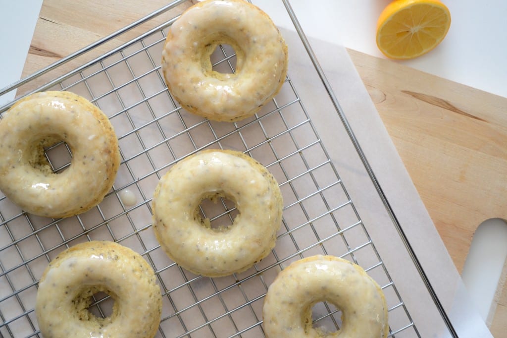 Glazed Meyer Lemon Chia Seed Doughnuts | Sarcastic Cooking