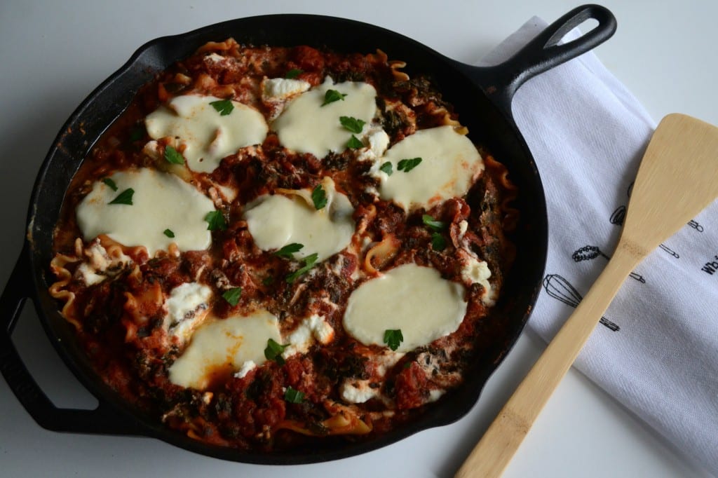 Spinach Skillet Lasagna | Sarcastic Cooking