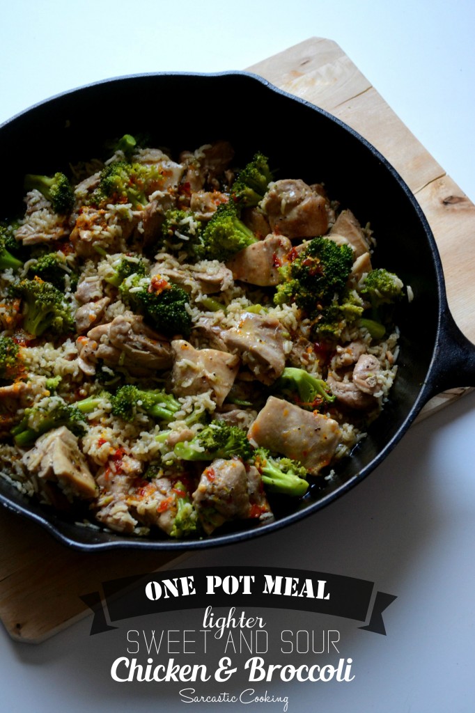 One Pot Meal: Lighter Sweet and Sour Chicken and Broccoli  Sarcastic Cooking