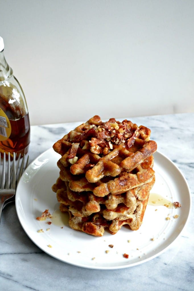 Bacon Banana Nut and Oat Waffles | Sarcastic Cooking