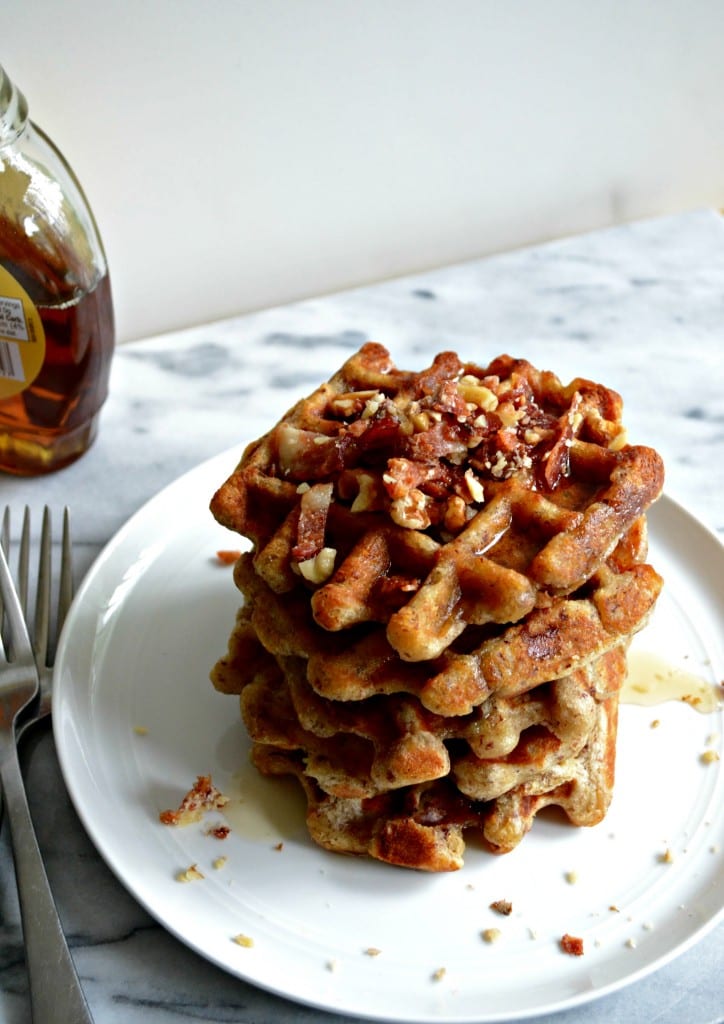 Bacon Banana Nut and Oat Waffles | Sarcastic Cooking