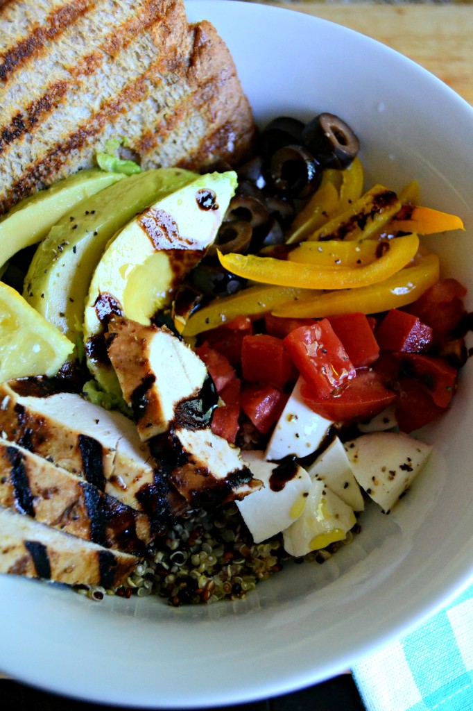 Grilled Balsamic Lemon Chicken Quinoa Bowls | Sarcastic Cooking