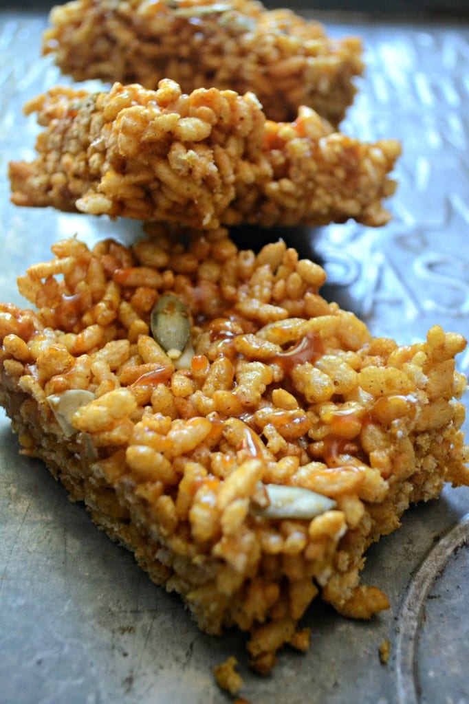 Pumpkin Brown Butter Brown Rice Crispy Treats | Sarcastic Cooking