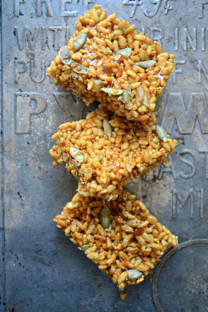 Pumpkin Brown Butter Brown Rice Crispy Treats | Sarcastic Cooking