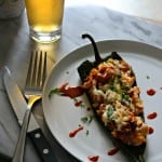Corn and Sweet Potato Stuffed Poblano Peppers