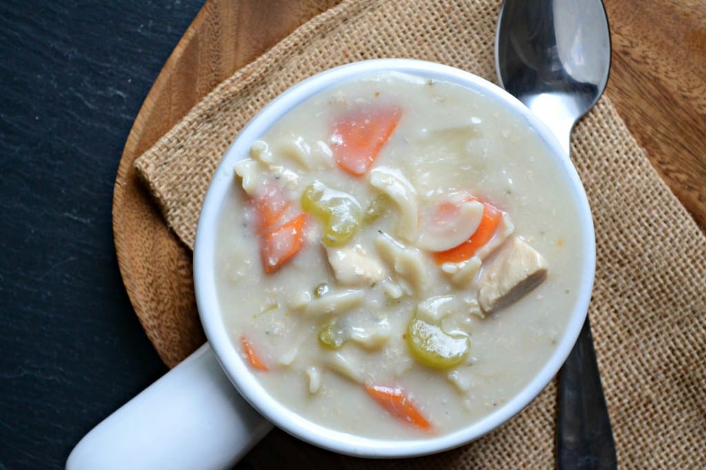 Creamy Slow Cooker Chicken Noodle Soup | Sarcastic Cooking