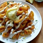 Greek Curly Fries with Whipped Feta