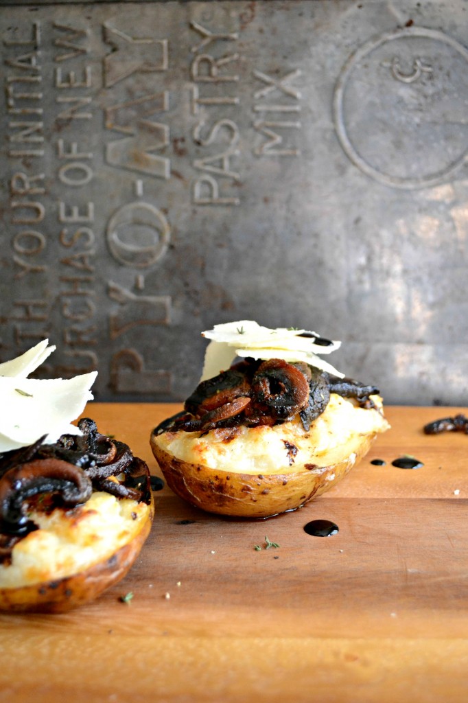 Meatless Monday: Twice Baked Potatoes with Crispy Mushrooms and Herbs