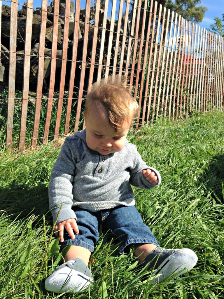 andy in grass