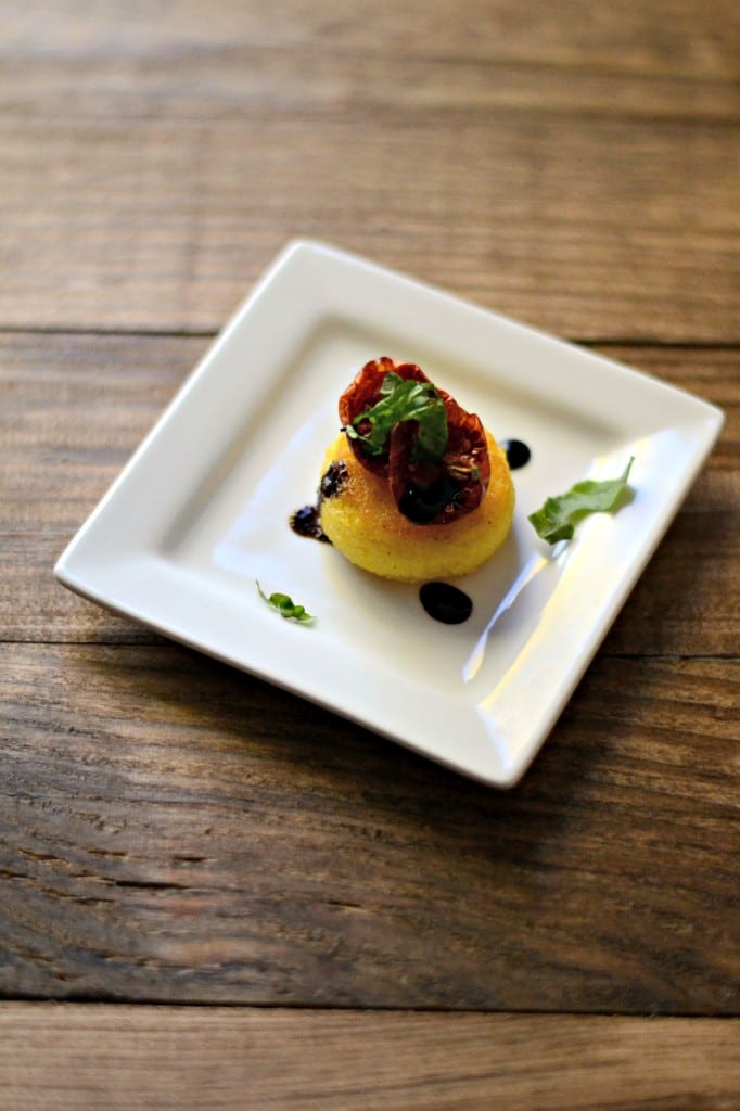 Meatless Monday: Crispy Polenta Bruschetta Bites | Sarcastic Cooking