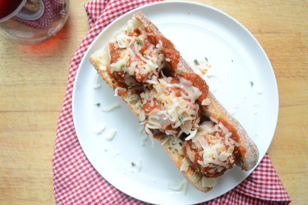 Chicken and Mushroom Meatball Subs @sarcasticcook