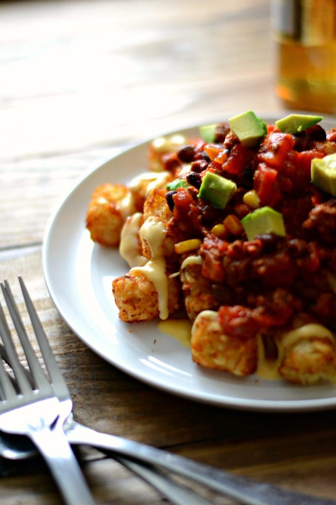 Horseradish Beer Cheese Sauce on Chili Tots | Sarcastic Cooking