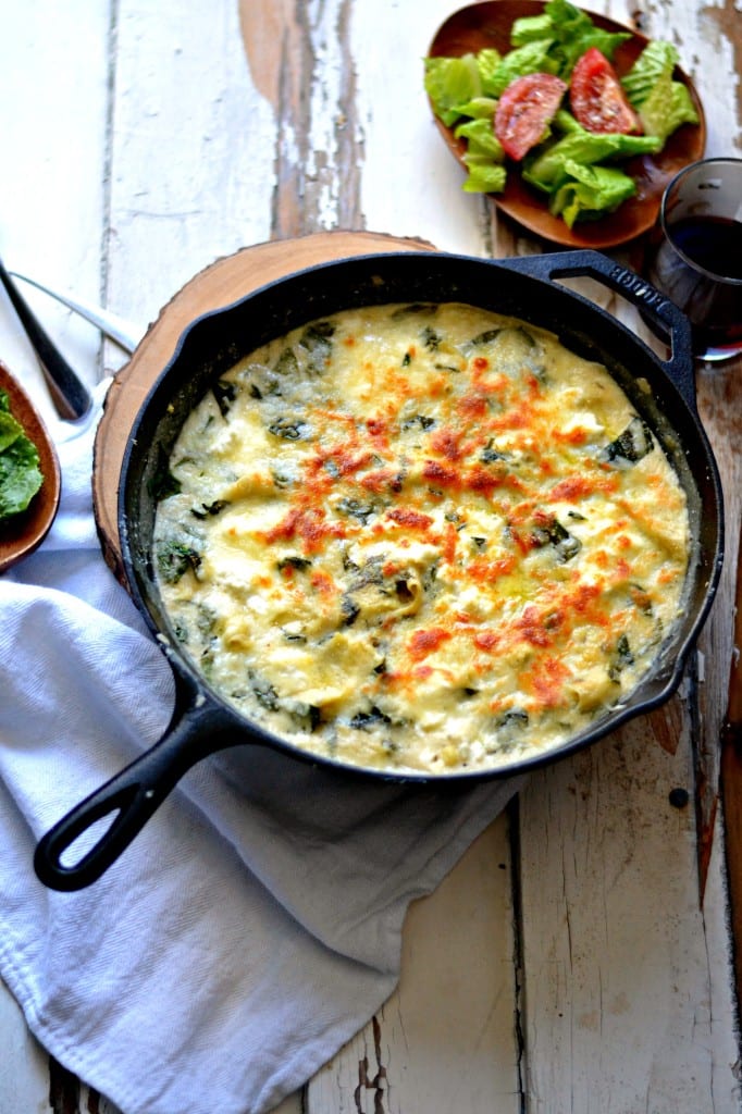 Triple Cheese Spinach Skillet Lasagna | Sarcastic Cooking