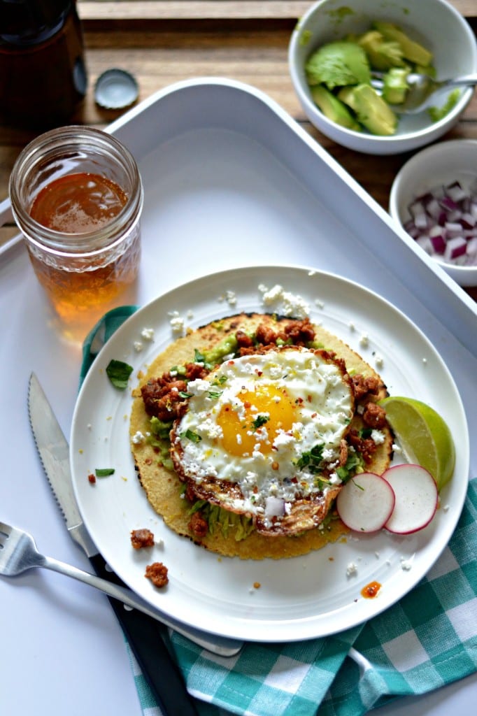 Chorizo and Smashed Avocado Tostatdas with Crispy Fried Egg | Sarcastic Cooking