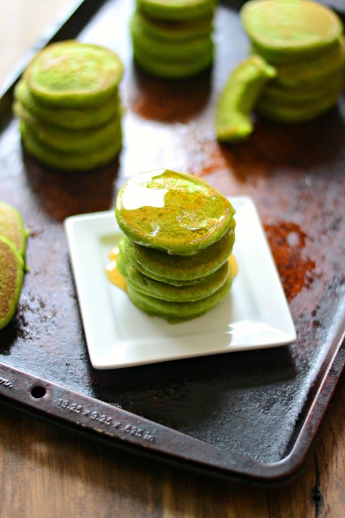 Green Silver Dollar Pancakes | Sarcastic Cooking