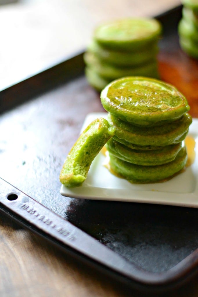 Green Silver Dollar Pancakes | Sarcastic Cooking