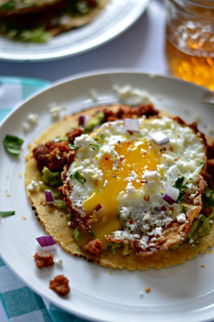 Chorizo, Smashed Avocado, and Crispy Fried Egg Tostadas | Sarcastic Cooking