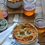 Mini Buffalo Blue Chicken Pot Pies with Bacon Cheddar Crust