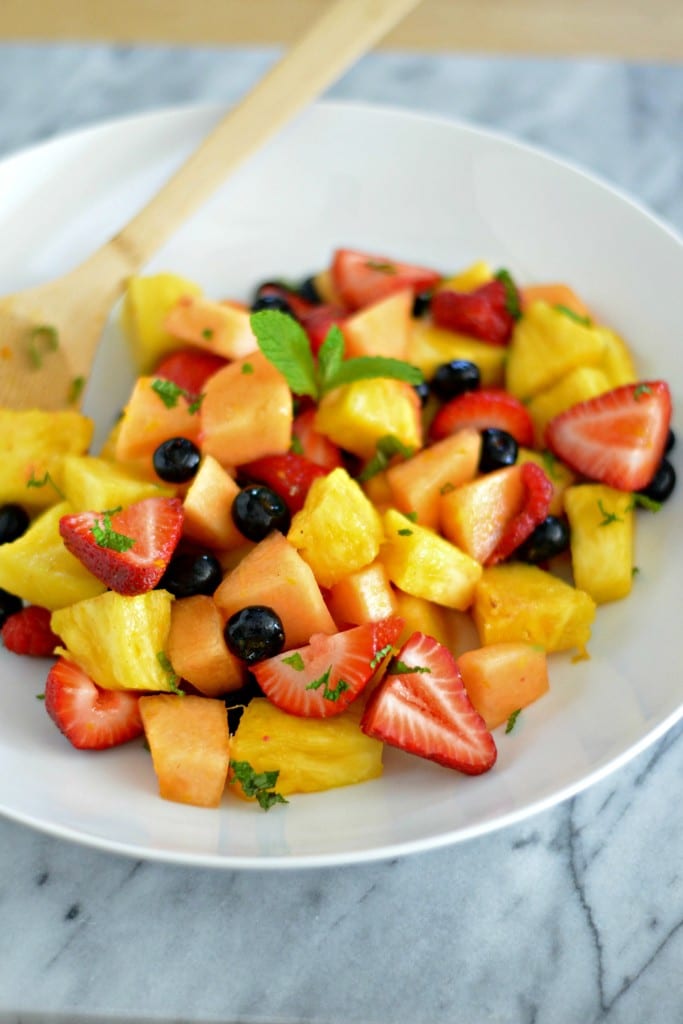 Fresh Mint and Orange Blossom Fruit Salad #BrunchWeek | Sarcastic Cooking 