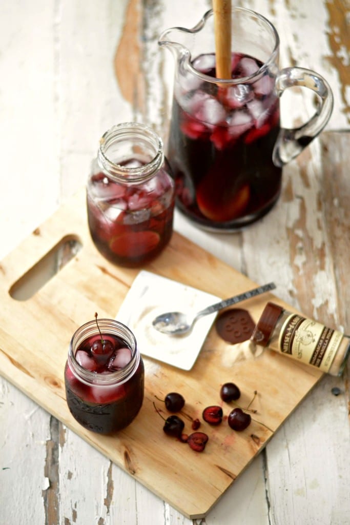 Bourbon Cherry Vanilla Sangria | Sarcastic Cooking