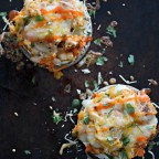 Buffalo Chicken Dip English Muffin Pizzas