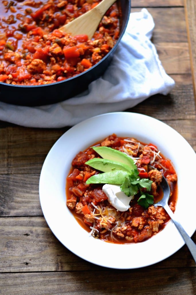 Roasted Jalapeño Turkey Chili (hearty, spicy, & healthy) - Sarcastic Cooking