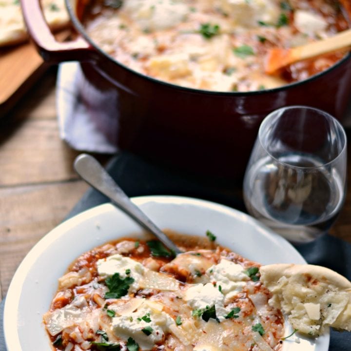 One Pot Mushroom and Spinach Lasagna Soup Sarcastic Cooking