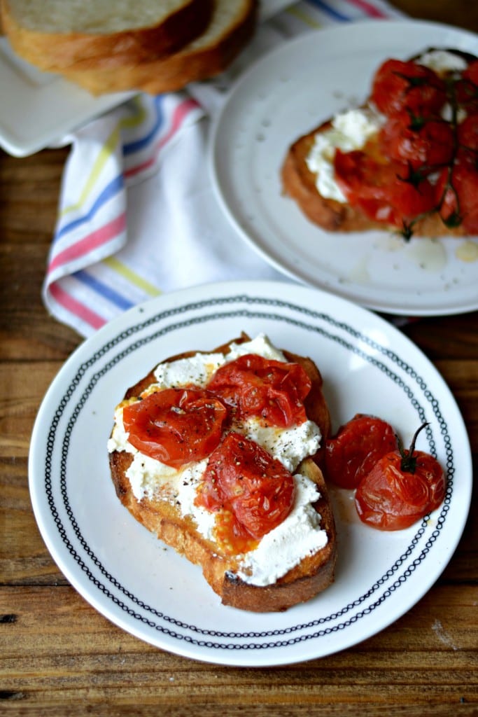 Simple Burst Tomato and Ricotta Toast | Sarcastic Cooking