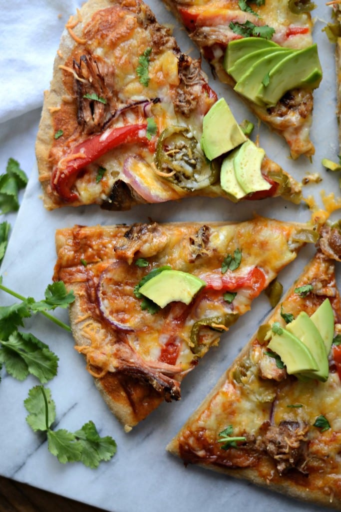 Crispy Carnitas Enchilada Pizza